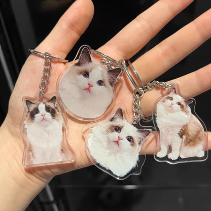 Acrylic Pet Photo Keychain