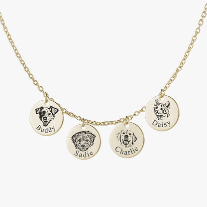 Engraved Pet Portrait Necklace