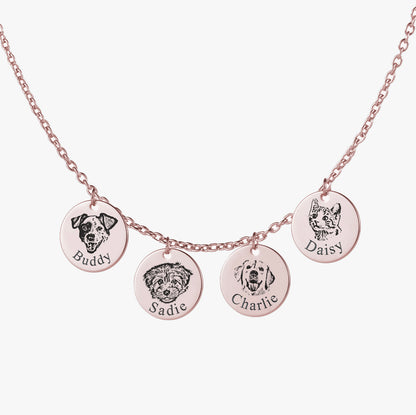 Engraved Pet Portrait Necklace