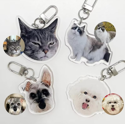 Acrylic Pet Photo Keychain