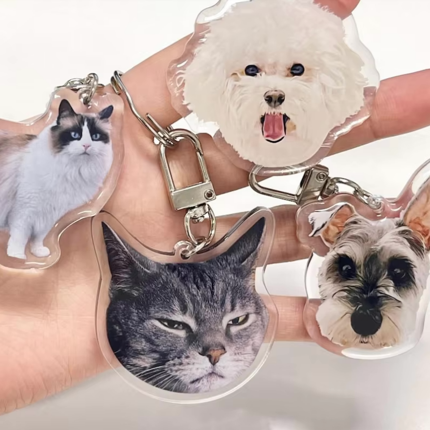 Acrylic Pet Photo Keychain